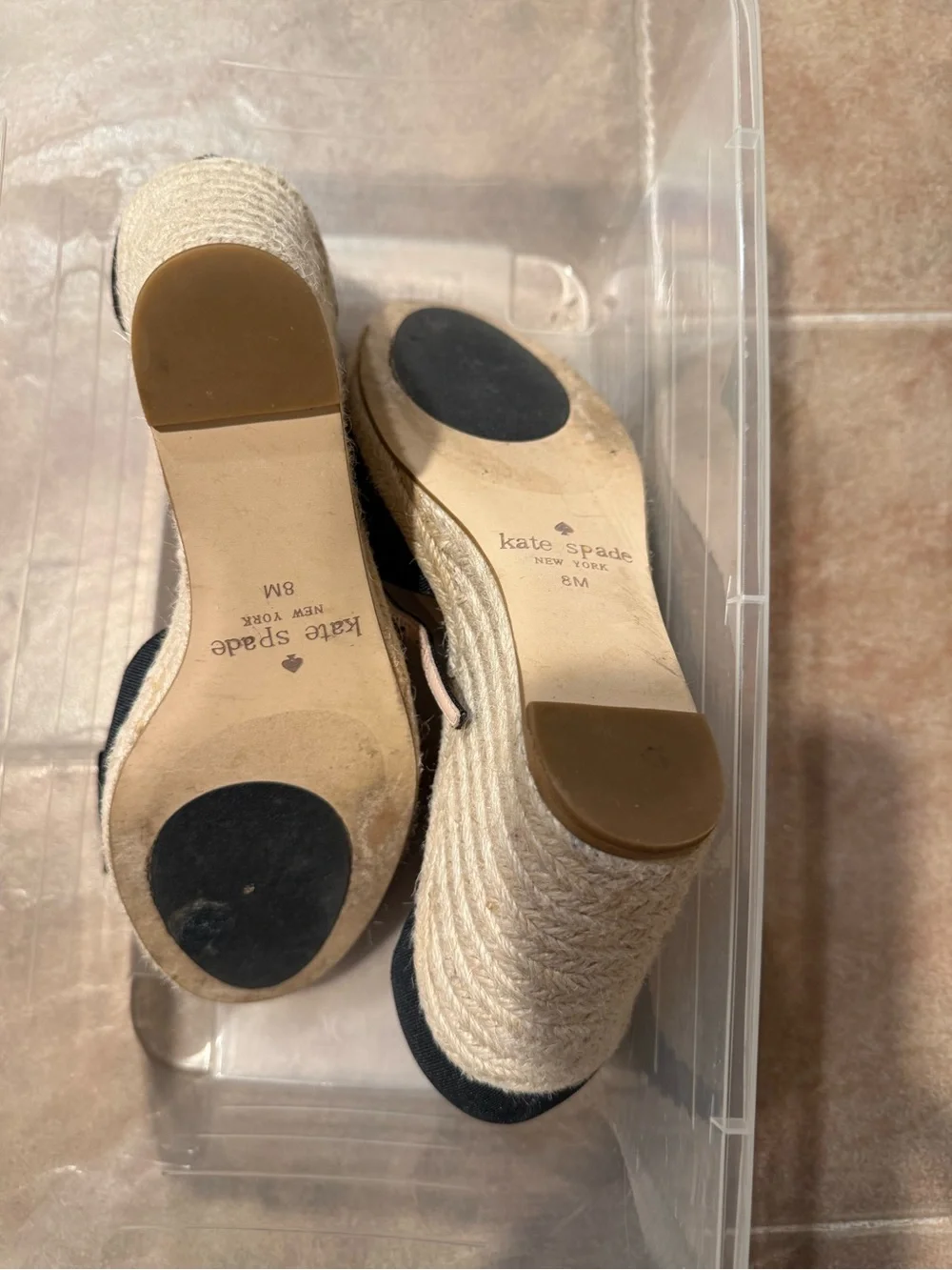 kate spade Black Bow Espadrille Ankle-Strap Sandals